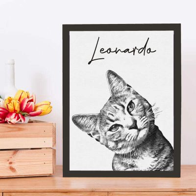 Дигитална рисунка с молив на домашен любимец