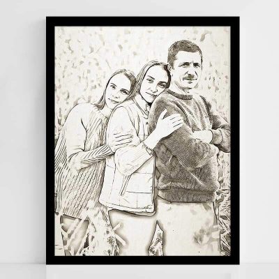 Мастилен дигитален портрет с твоя снимка